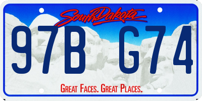 SD license plate 97BG74
