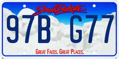 SD license plate 97BG77