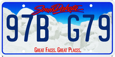SD license plate 97BG79