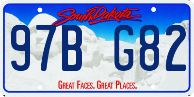 SD license plate 97BG82