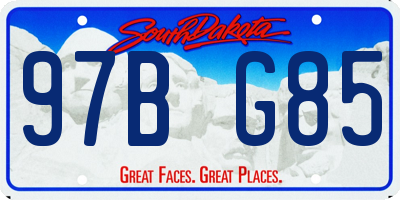 SD license plate 97BG85