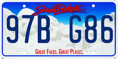 SD license plate 97BG86