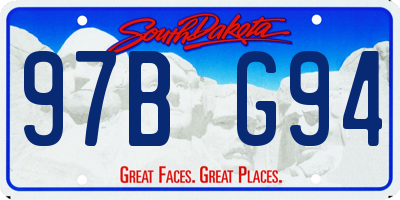 SD license plate 97BG94