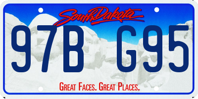 SD license plate 97BG95