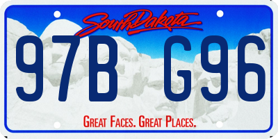 SD license plate 97BG96