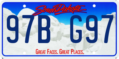 SD license plate 97BG97