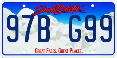 SD license plate 97BG99