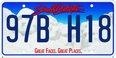 SD license plate 97BH18