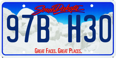 SD license plate 97BH30