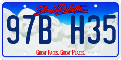 SD license plate 97BH35