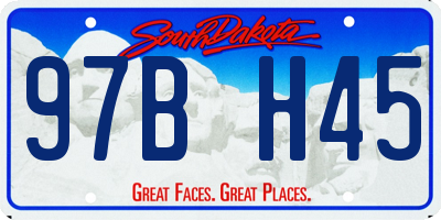 SD license plate 97BH45
