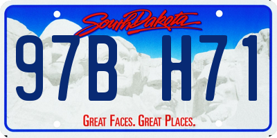 SD license plate 97BH71