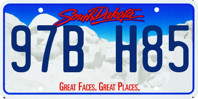 SD license plate 97BH85