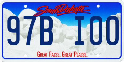 SD license plate 97BI00