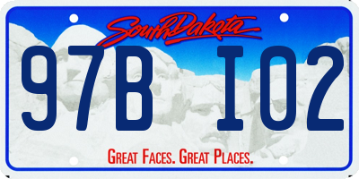 SD license plate 97BI02