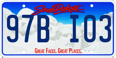 SD license plate 97BI03