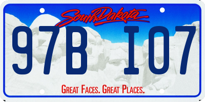 SD license plate 97BI07