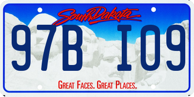 SD license plate 97BI09