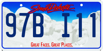 SD license plate 97BI11