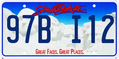 SD license plate 97BI12