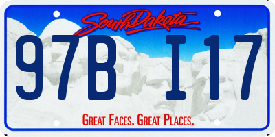 SD license plate 97BI17