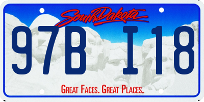 SD license plate 97BI18