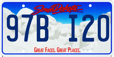 SD license plate 97BI20