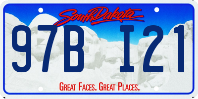 SD license plate 97BI21