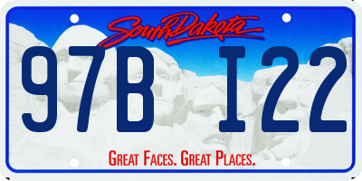 SD license plate 97BI22