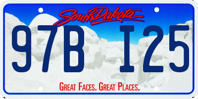 SD license plate 97BI25