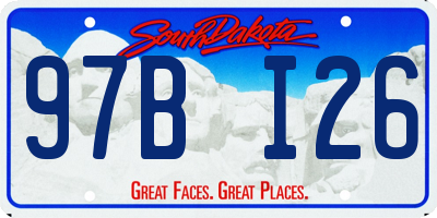 SD license plate 97BI26
