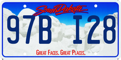 SD license plate 97BI28