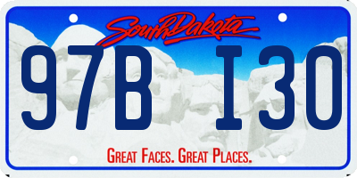 SD license plate 97BI30