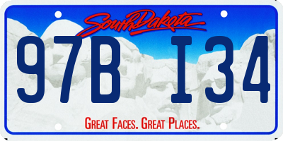 SD license plate 97BI34