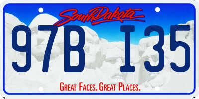 SD license plate 97BI35