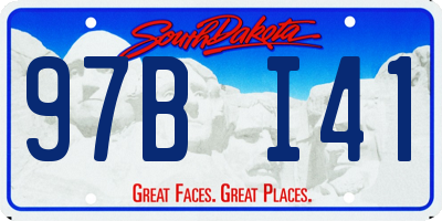 SD license plate 97BI41
