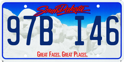 SD license plate 97BI46
