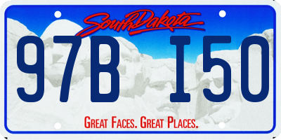 SD license plate 97BI50
