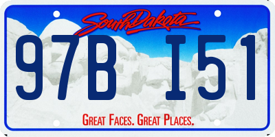 SD license plate 97BI51