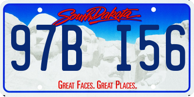 SD license plate 97BI56