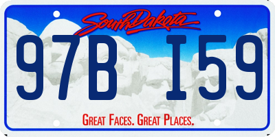 SD license plate 97BI59