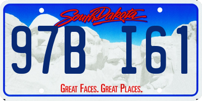 SD license plate 97BI61