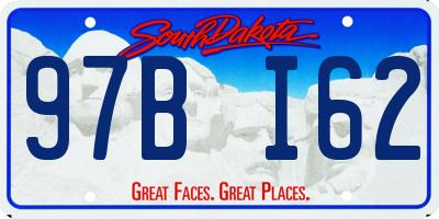 SD license plate 97BI62