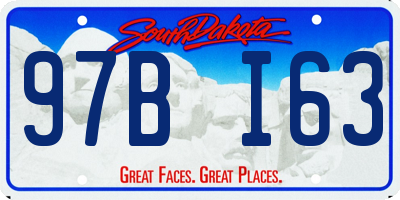 SD license plate 97BI63