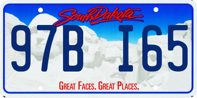 SD license plate 97BI65