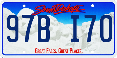 SD license plate 97BI70