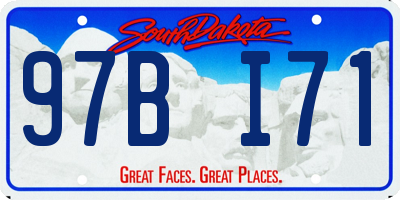 SD license plate 97BI71