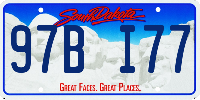 SD license plate 97BI77