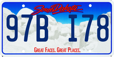 SD license plate 97BI78