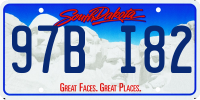 SD license plate 97BI82